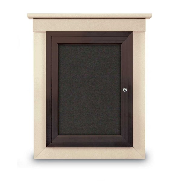 Sliding Glass Enclosed Letterboard, 48"x3